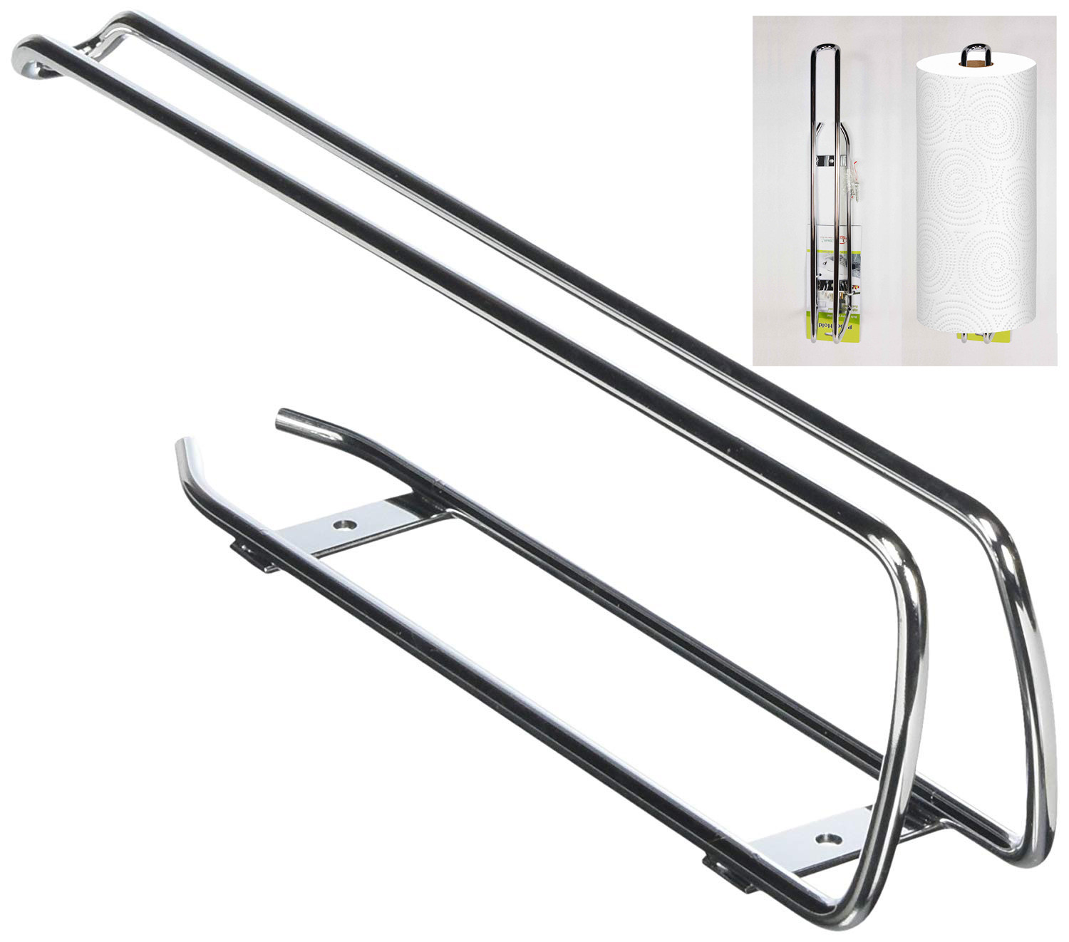 Holder, Chrome Plated, Silver