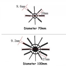 70mm 100mm Kunststoff Schaufelrad St&uuml;tzen 2mm Welle Motor f&uuml;r RC Boot DIY
