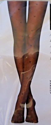 NEW Calzedonia Fashion Sheer Tights   SIZE 1/2 S/M Black Hearts Love