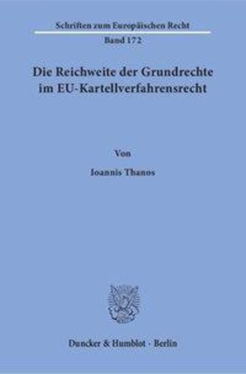 Thumbnail - Die Reichweite Der Grundrechte Eu-kartellverfahrensrecht. | Ioannis