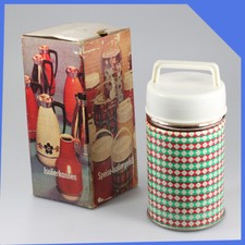 ancien thermos vintage voyage camping repas nourriture verre récipient acier 0,8 L NOS