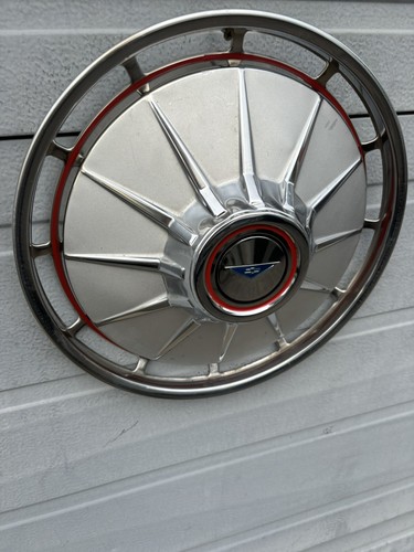 1961 Chevrolet Corvair Monza Hubcaps Set 4 13” Used Stainless Rare used Nice - Picture 5 of 10