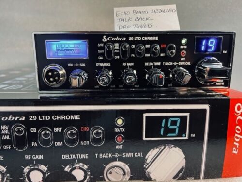 RADIO CB DOUBLE MODE AM/FM PERSONNALISÉE ECHO & TALKBACK COBRA 29 LTD CHROME DOUBLE MODE AM/FM - Photo 1 sur 3