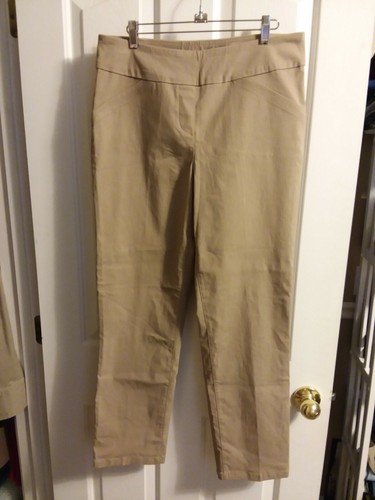 Pants Beige Rayon, Nylon, Spandex 