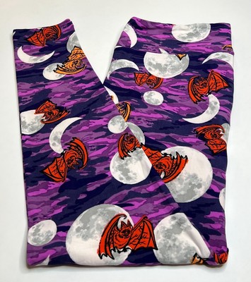 NEW LuLaRoe TC2 Leggings HTF Unicorn Night VAMPIRE BAT Crescent Moon HALLOWEEN