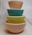 Vintage Fire King / A/H Rainbow Swirl  Mixing Bowl