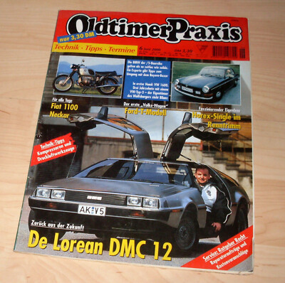 Auto Zeitung Zeitschrift Heft - Oldtimer Praxis 6 Juni 2000 De Lorean DMC 12