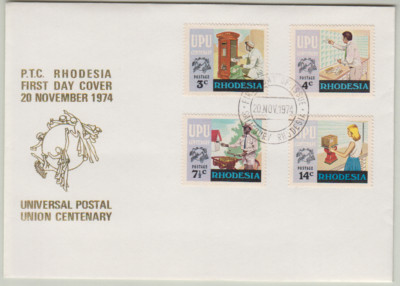 RHODESIA 1974, U.P.U CENTENARY, 1 FDC - BU100