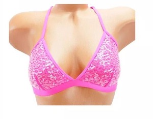 pink sequin bralette