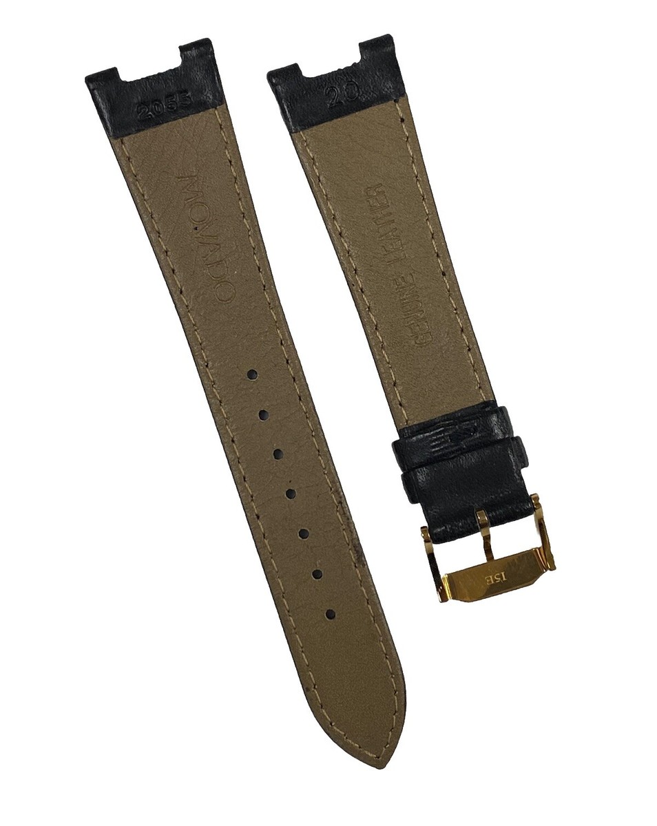 18 Mm Leder Glatt Armband Band Für Movado Quarz 3600161 Uhrenschliesse