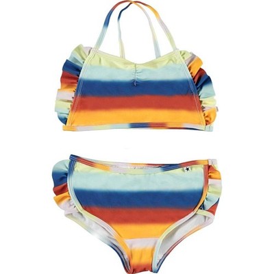 Molo L104936 Girls Multi Tiny Rainbow Nanda Bikini Swim Set Size 7/8 Years