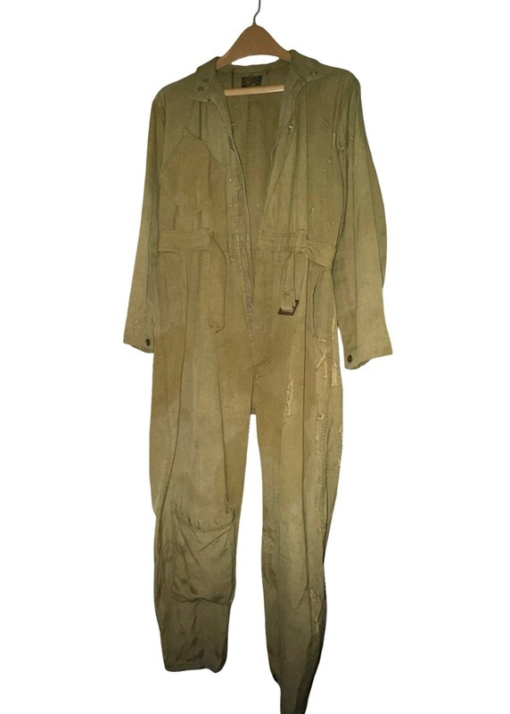 Early WWII US Army Air Force A-4 Flight Suit w belt Gabardine Size 40 Unnamed