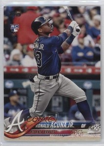 2018 Topps Update Ronald Acuna Jr (Vertical Blue Jersey) #US250 Rookie RC