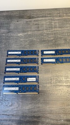 Lot of 7 DDR3 Desktop RAM Mixed Brands 4GB Modules 1600MHz PC3-12800 
