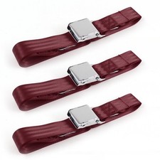 Jp Wrangler 1987 - 1996 Airplane 2pt Burg Lap Bench Seat Belt Kit - 3 Belts