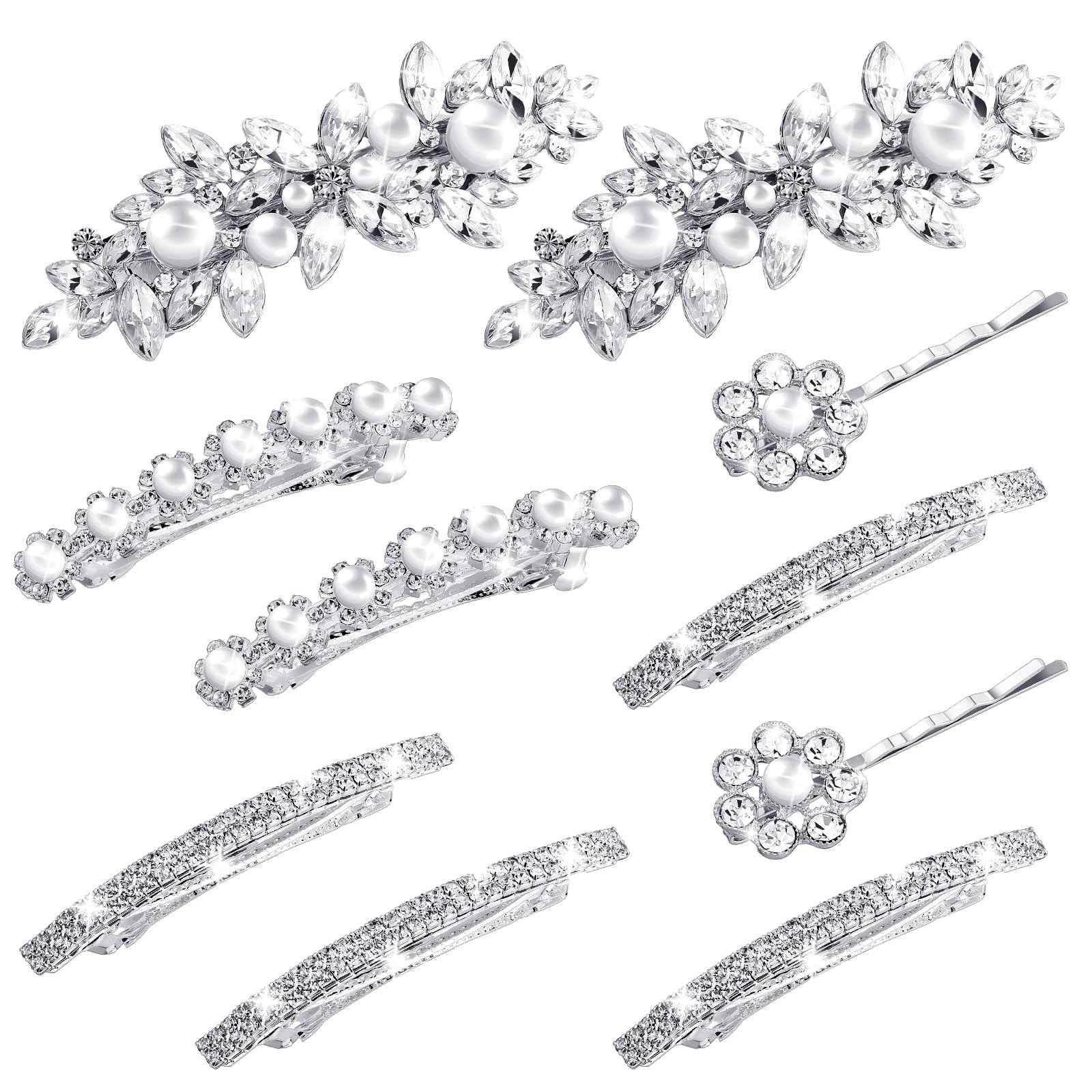 Sparkling Bridal Hair Pins with Rhinestones for Weddings