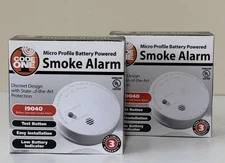 Kidde Fire Smoke Alarm Detector Micro Profile i9040 Ionization 21008051 2-Pack