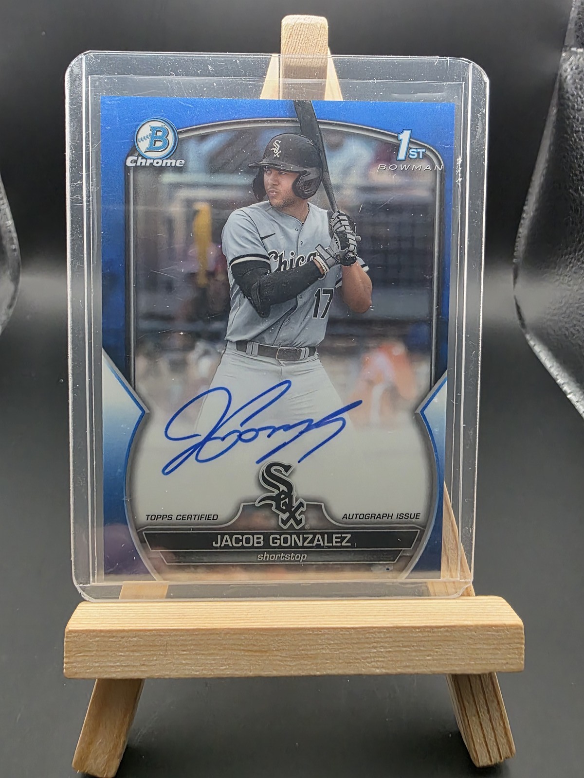 2023 Bowman Chrome Jacob Gonzalez Blue Refractor Auto 71/150 1st Autograph RC SP