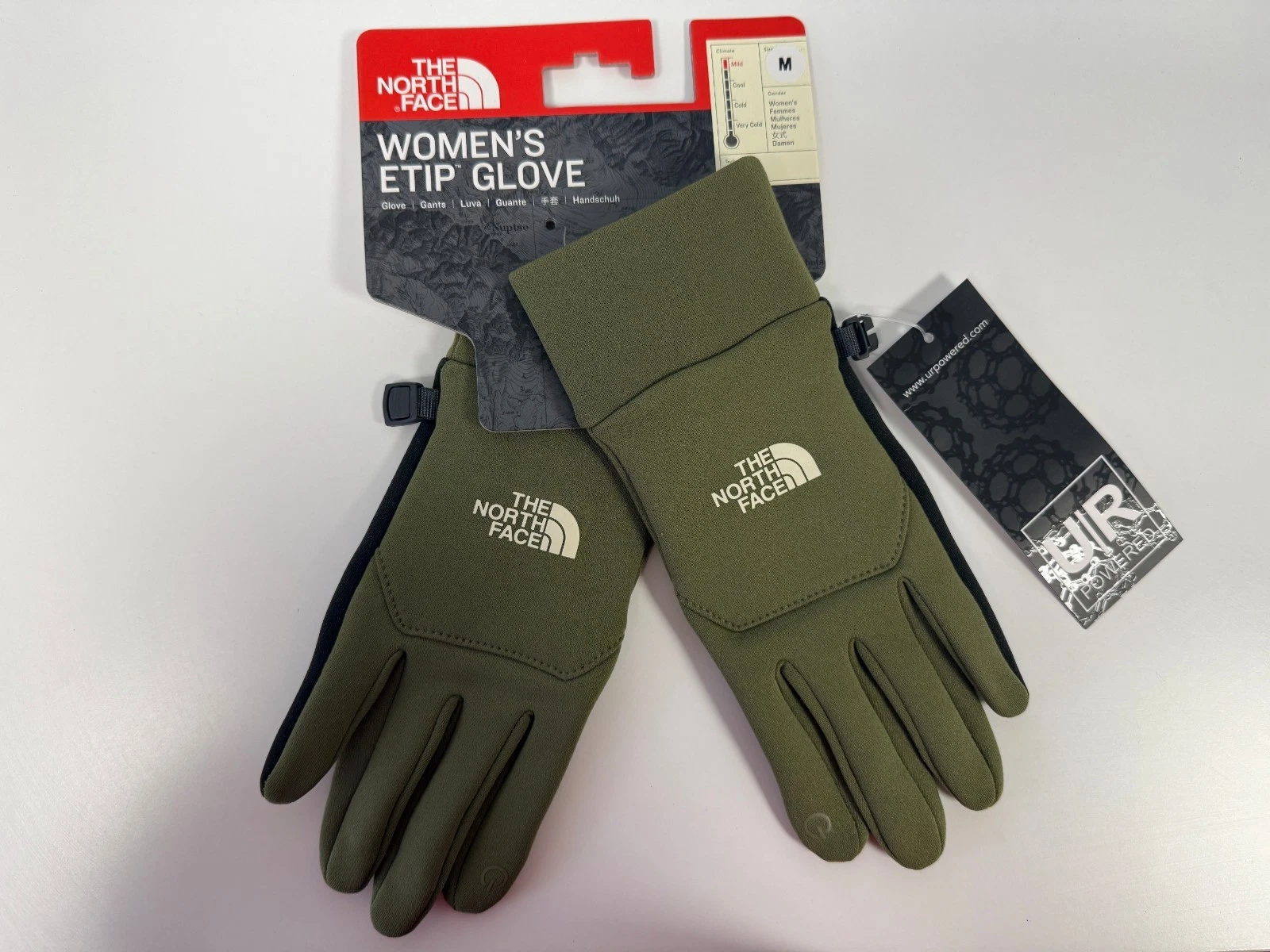 The North Face Women's Etip Gloves Burnt Olive Green Size XS/Small/Medium/Large