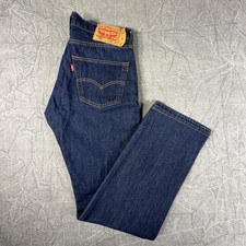 Levis Jeans Men's 30x30 Blue 501 Dark Wash Denim