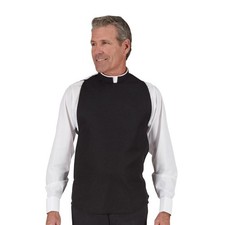 Hand Washable Roman Style Tall Shirtfront 24" Long Black Size 15-15.5