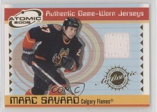 2001-02 Pacific Atomic Game-Worn Jerseys Marc Savard #6 b8c