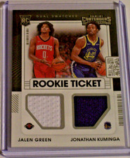 2021-22 Contenders Rookie Ticket Swatches Jerseys Jalen Green Jonathan Kuminga