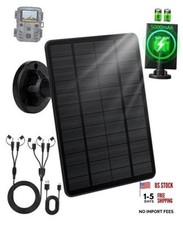 Trail Camera Solar Panel, 3W Solar Panel Charger with 5000mAh Battery 6V 12V