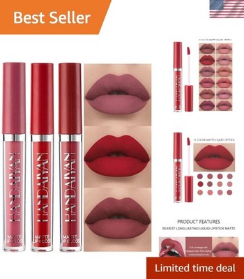 3-Pack  Liquid Lipstick - Moisturizing Matte Finish for All Skin Tones