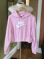 Nike Cropped Sweatshirt Hoodie sz M