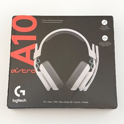 Logitech G Astro A10 Wired Headset Multi-Platform White New Open Box