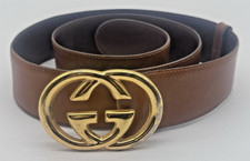 Vintage Gucci Leather Belt, Italy, Size 95-38