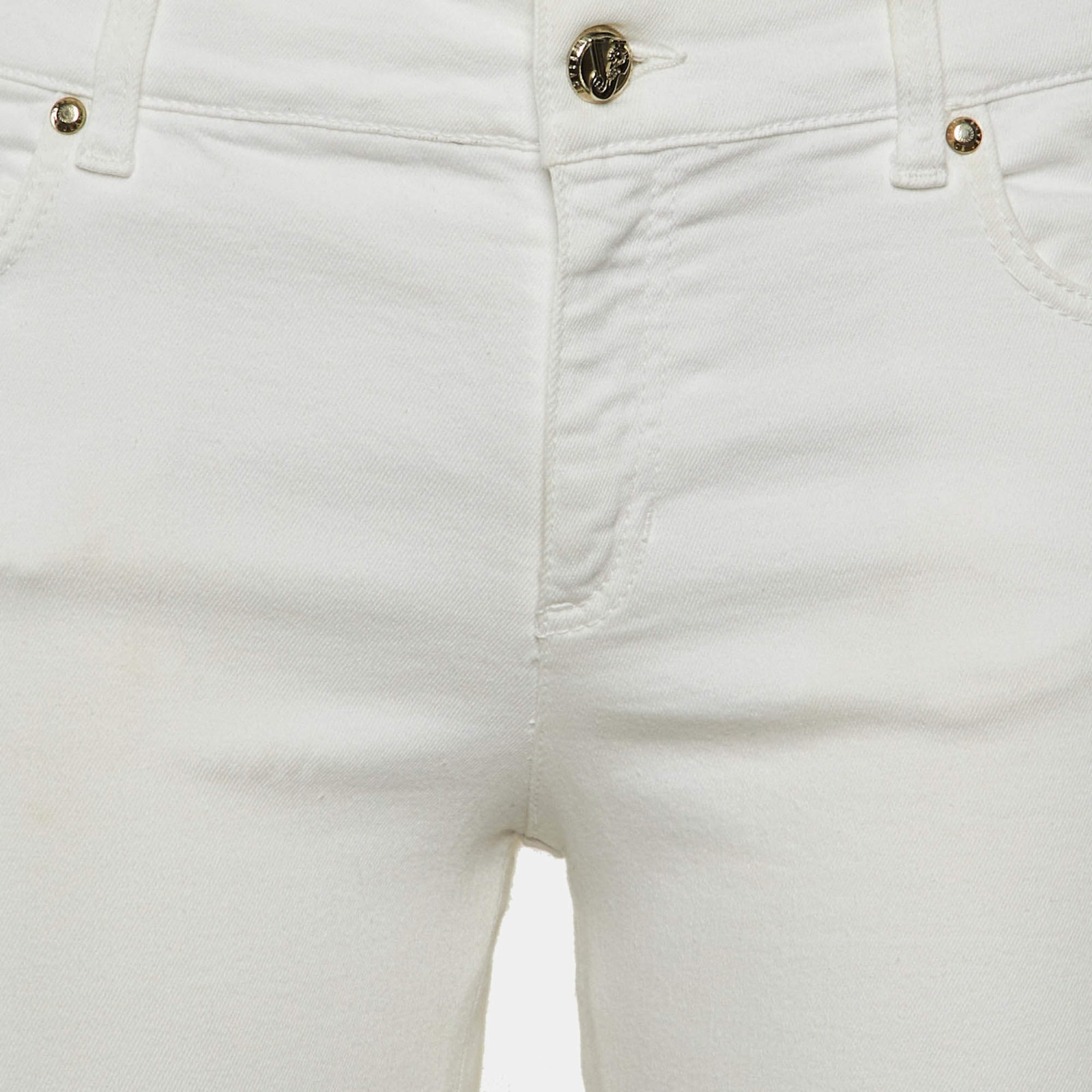 Versace Jeans White Denim Studded Jeans M thumbnail 5