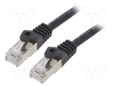 schwarz Line 6 CCA Patch cord F/UTP PVC RJ45-Stecker