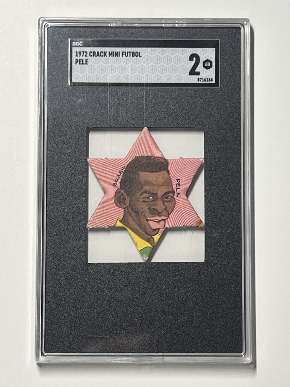 SGC 2 Pele 1972 Crack Mini Futbol Rare Trading Card Brazil