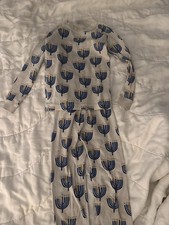 Hanna Andersson Hanukkah pajama Set Long Sleeve Size 5 In Blue And Gold