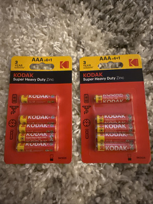 KODAK Super Heavy Duty Zinc AAAx10 Batteries 3 Year Guarantee 04/2025