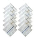 Lot de 12 mouchoirs homme mouchoirs blancs unis mouchoirs mouchoirs en coton ...