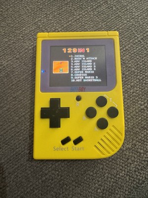 Bittboy Yellow Retro Held Gaming System w/ 129 Games Works! Needs Charger/USB