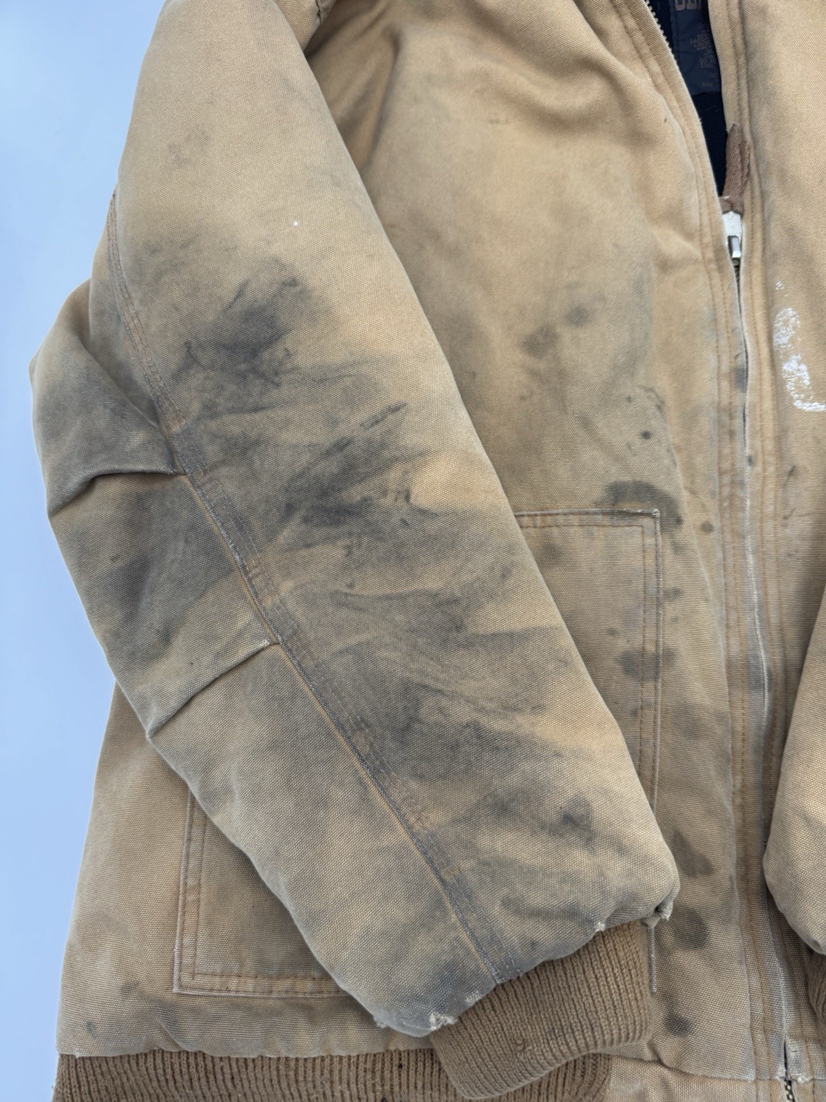 Vintage Old Mill Chore Jacket Mens 2XL Brown Hooded Duck Canvas Barn Coat