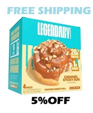 Legendary Foods-Protein Sweet Roll-Caramel Sticky Bun 9.2oz/ 4ct
