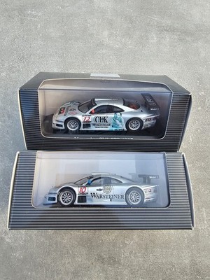 2x Mercedes CLK-GTR 1:43 Edition Motorsport Warsteiner #10 CLK #12 OVP Minichamp