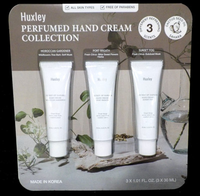 HUXLEY Perfumed Hand Cream Collection Trio 30ml /3 Scents Moroccan Heritage *NIB