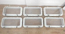 SIX Vintage PORTHOLE WINDOW  Boat Ship Sailboat hatches Aluminum & Bronze