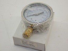 Pressure Gauge 0-15PSI 4" 1/2" NPT Bottom Connection - NEW Surplus!