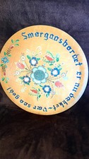 Rosemaling Norwegian Decorative Wooden Plate