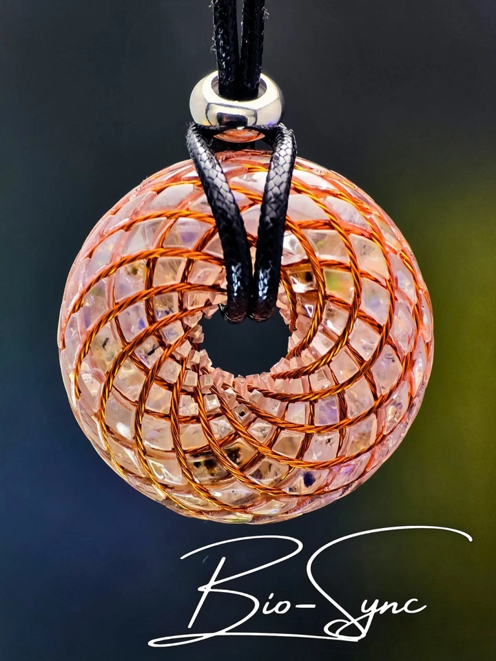 Colgante Energía Vórtice "Eje de Fuego Estelar" Relación Dorada Toro, Ópalo de Fuego Etíope  Foto 3 de 3