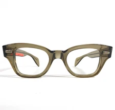 Vintage Bausch & Lomb Eyeglasses Frames HOS88 Smoke Brown Horn Rim 44-19-135