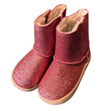 Wonder Nation Toddler Girls Pink Glitter Faux Fur Lined Boots Size 5