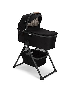 Nuna DEMI grow bassinet & stand- Caviar -Brand New! ID464